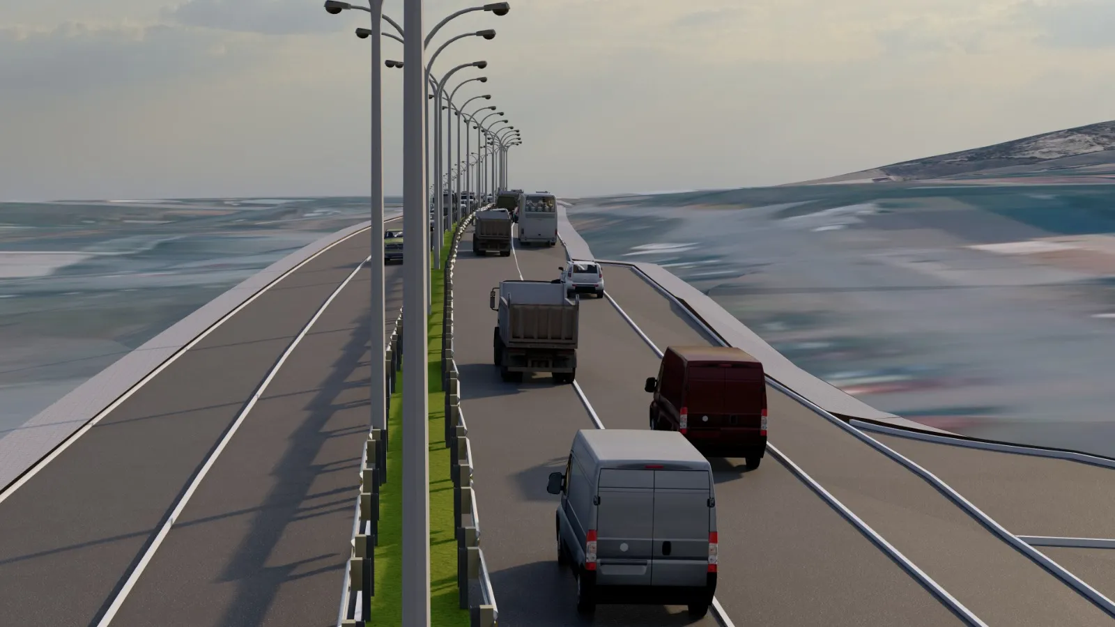 Infrastructure : Prishtine - Podujeve Road view 13