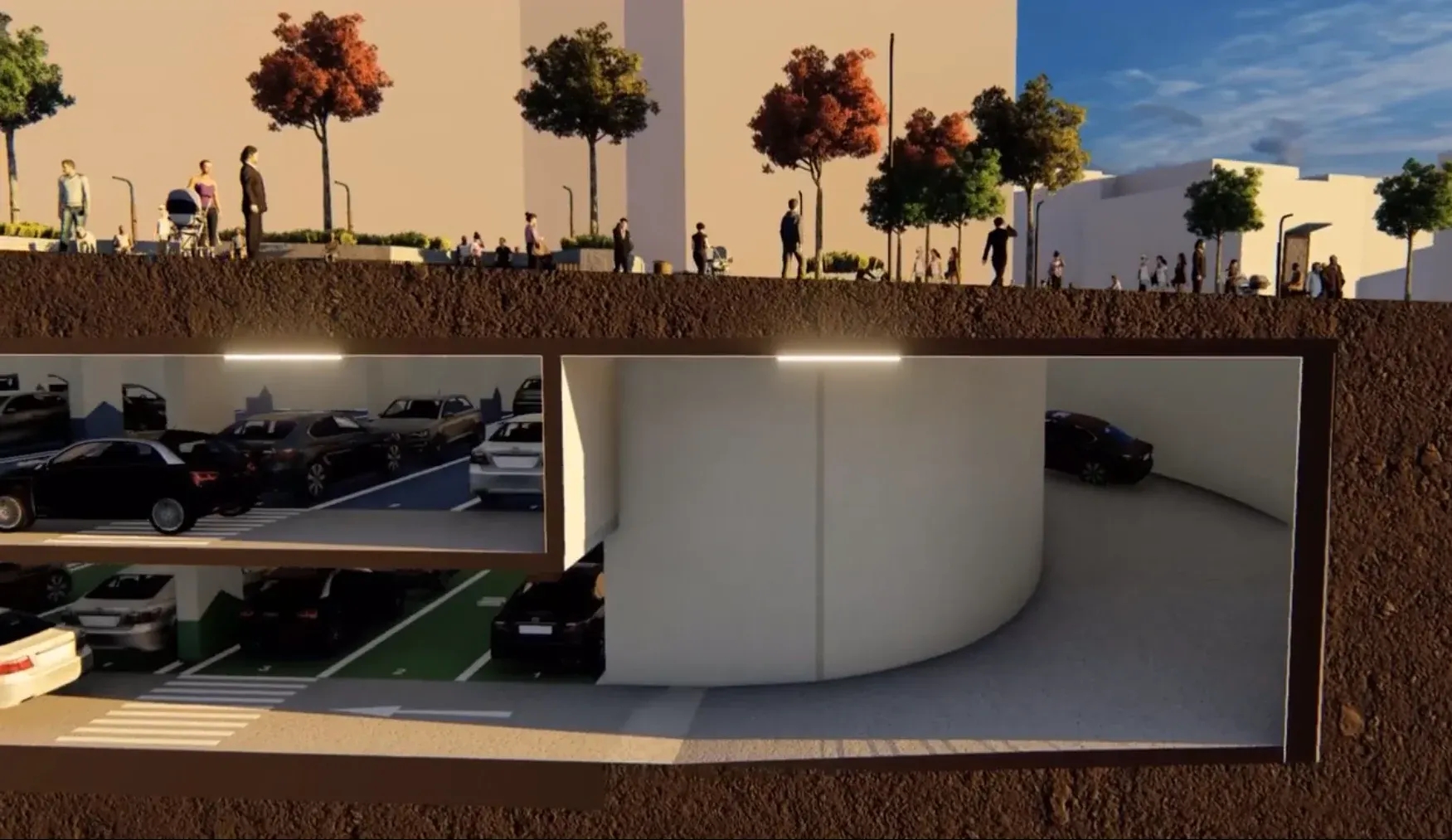 The underpass and parking facilities on the boulevard of Gjilan view 5