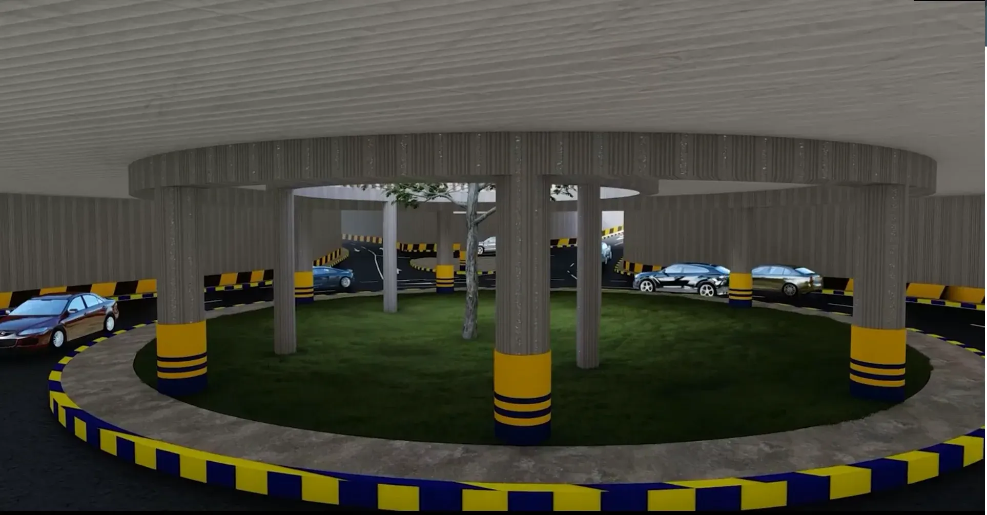The underpass and parking facilities on the boulevard of Gjilan view 3