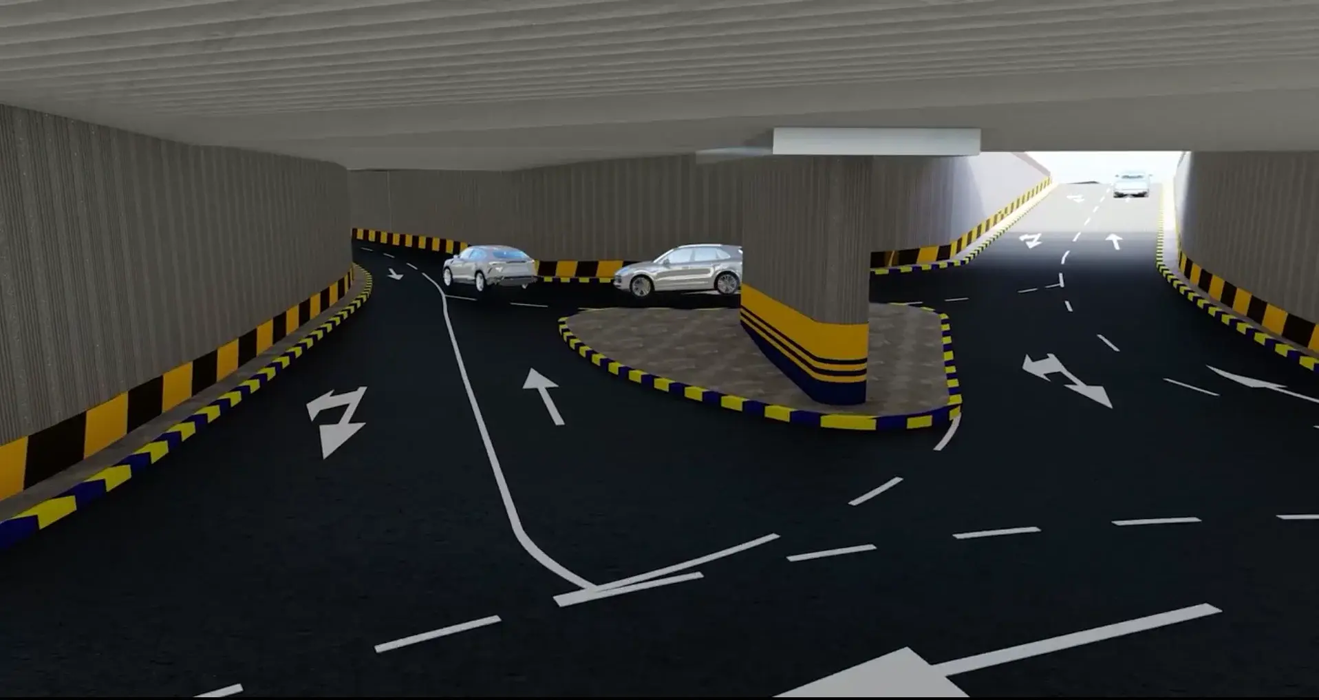 The underpass and parking facilities on the boulevard of Gjilan view 2